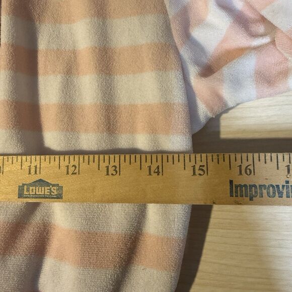 Betsey Johnson Pink Striped Ruffle Soft Robe Lounge Resort Relax Vacation - Picture 4 of 12